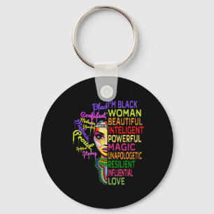 Juneteenth-shirts voor vrouwen Geschiedenis Maand Sleutelhanger