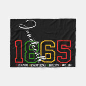 Juneteenth-shirts vrouwen mannen Afro-Amerikaans J Fleece Deken (Voorkant (Horizontaal))