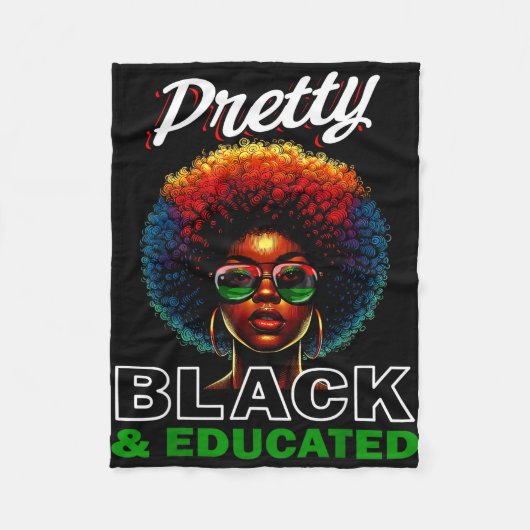 Juneteenth-shirts vrouwen zwarte geschiedenis zwar fleece deken (Voorkant)