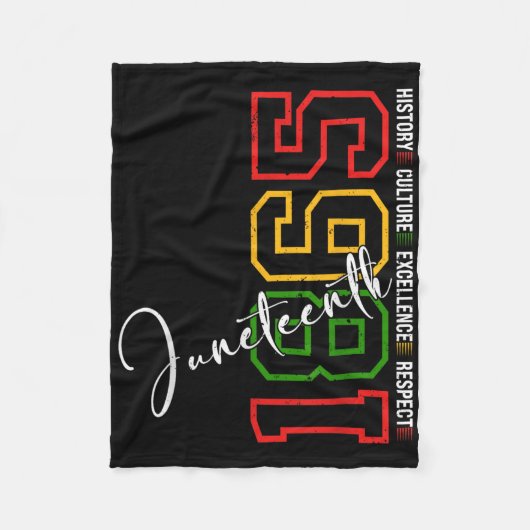 Juneteenth Shirts Women Men African American Junet Fleece Deken (Voorkant)