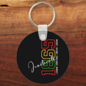 Juneteenth Shirts Women Men African American Junet Sleutelhanger (Voorkant)