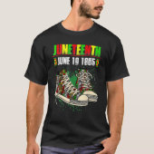 Juneteenth Shoes Black Pride African American T-shirt (Voorkant)
