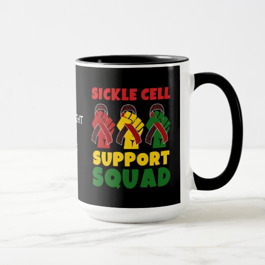 Juneteenth SICKLE CELL SUPPORT SQUAD Aangepast Mok (Rechts)