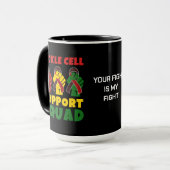 Juneteenth SICKLE CELL SUPPORT SQUAD Aangepast Mok (Voorkant links)