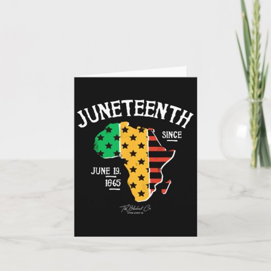 Juneteenth sinds 1865 Afro-Amerikaans Kaart (Voorkant)
