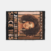 Juneteenth Sinds 1865 Onafhankelijkheidsdag Zwarte Fleece Deken (Voorkant (Horizontaal))