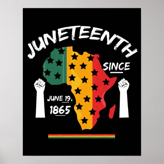 Juneteenth Sinds 19 Juni 1865 T-shirt Gratis Ish Poster (Voorkant)