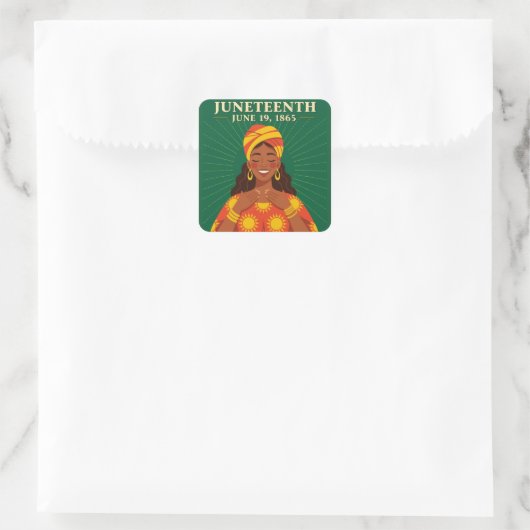 Juneteenth Square Sticker (Tas)