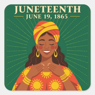 Juneteenth Square Sticker