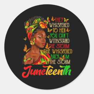 Juneteenth Storm Black Geschiedenis Maand Ronde Sticker