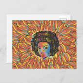 Juneteenth Sunflower - 1865 Black Freedom Day Briefkaart (Voorkant / Achterkant)