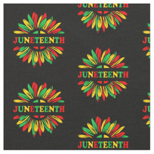 Juneteenth Sunflower Red Green Yellow Matrix Fab Stof