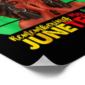 Juneteenth T-shirt vrouwen Locd haar mijn vooroude Poster (Hoek)