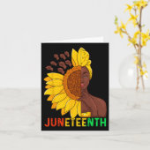 Juneteenth T-shirts Dames Juneteenth Dames Zonnebl Kaart (Gele Bloem)