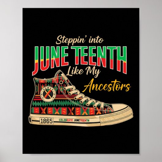 Juneteenth T-shirts Heren Dames Kinderen Stappen i Poster (Voorkant)