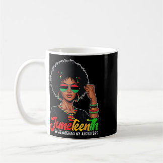 Juneteenth T-shirts Vrouwen Herinnerend Aan Mijn V Koffiemok