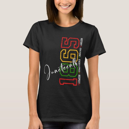 Juneteenth T-shirts Vrouwen Mannen Afro-Amerikaans (Voorkant)