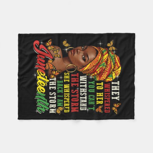 Juneteenth They Whispered To Her You Cannot Withst Fleece Deken (Voorkant (Horizontaal))