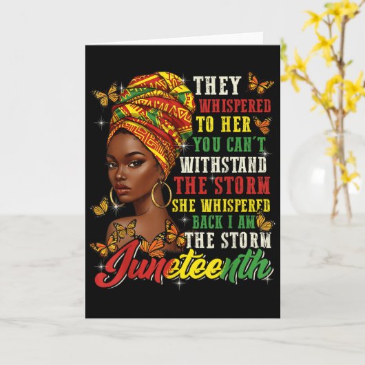 Juneteenth They Whispered To Her You Cannot Withst Kaart (Gele Bloem)