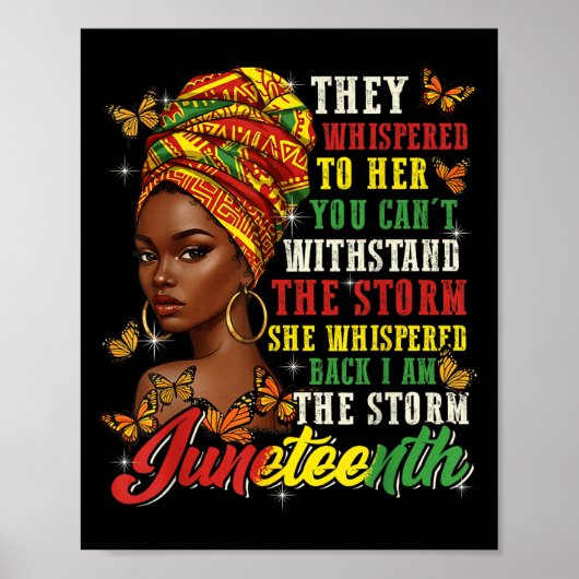 Juneteenth They Whispered To Her You Cannot Withst Poster (Voorkant)