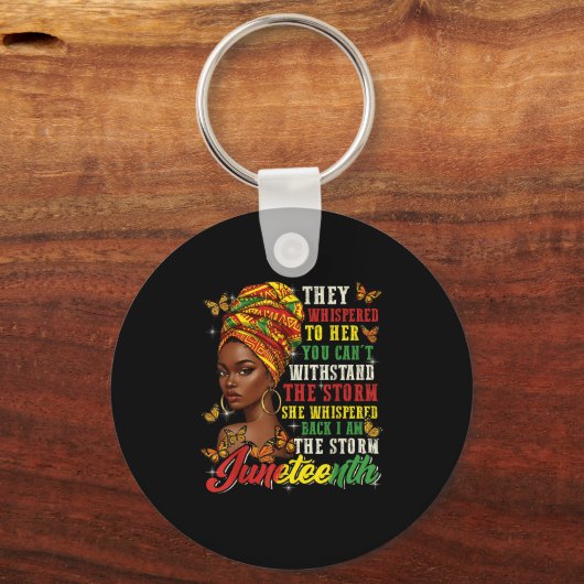 Juneteenth They Whispered To Her You Cannot Withst Sleutelhanger (Voorkant)
