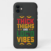 Juneteenth Thick Locd Vibes African American Case-Mate iPhone Case (Achterkant)
