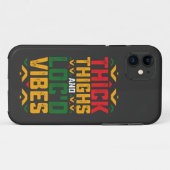 Juneteenth Thick Locd Vibes African American Case-Mate iPhone Case (Achterkant (horizontaal))