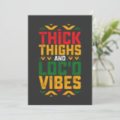 Juneteenth Thick Locd Vibes African American Kaart (Staand voorkant)