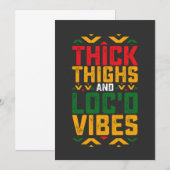 Juneteenth Thick Locd Vibes African American Kaart (Voorkant / Achterkant)