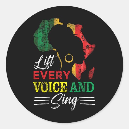 Juneteenth Til elke stem zing zwarte geschiedenis Ronde Sticker (Voorkant)