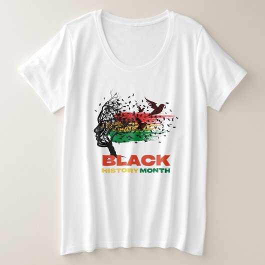 Juneteenth Tree African Root Afro Trots Zwart Juni Grote Maat T-shirt (Design voorkant)