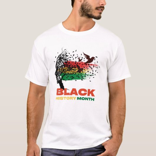 Juneteenth Tree African Root Afro Trots Zwart Juni T-shirt (Voorkant)