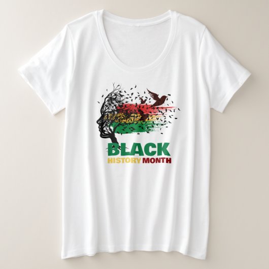 Juneteenth Tree African Root Proud Black Geschiede Grote Maat T-shirt (Design voorkant)