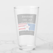 Juneteenth US Black History Red White Blue Glas (Achterkant)