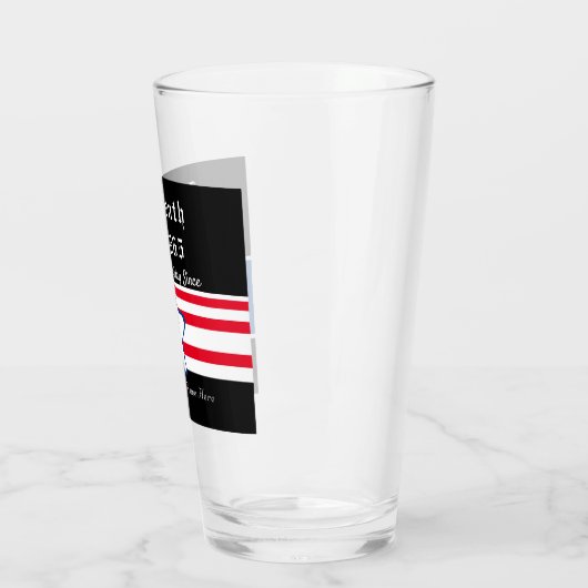 Juneteenth US Black History Red White Blue Glas (Links)