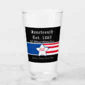 Juneteenth US Black History Red White Blue Glas (Voorkant)