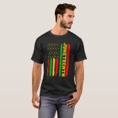 Juneteenth US Flag Black History Freedom African A T-shirt (Voorkant volledig)