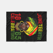 Juneteenth USA Afro-Amerikaans Melanine Zwarte Ges Fleece Deken (Voorkant (Horizontaal))