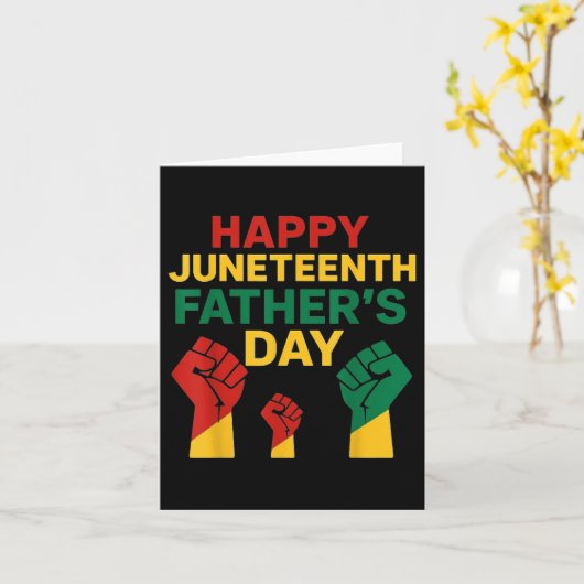 Juneteenth Vaderdag Black Pride-viering,da Kaart (Gele Bloem)