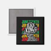 Juneteenth Vaderdag Trotse Zwarte Koning Afro-Afri Magneet (Voorkant / Achterkant)
