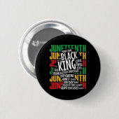 Juneteenth Vaderdag Trotse Zwarte Koning Afro-Afri Ronde Button 5,7 Cm (Voorkant /achterkant)