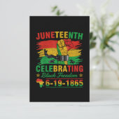 Juneteenth verbreekt elke keten Zwart mannen Vrouw Kaart (Staand voorkant)