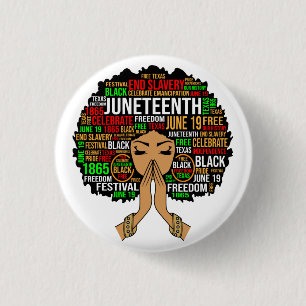 Juneteenth Vibes Alleen Zwarte Geschiedenis Melani Ronde Button 3,2 Cm