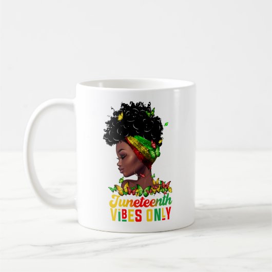 Juneteenth Vibes Coffee Mok (Links)