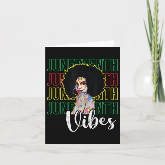 Juneteenth Vibes Freedom - 19 juni 1865 Afrikaans Kaart (Voorkant)