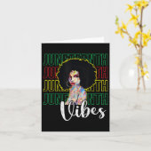 Juneteenth Vibes Freedom - 19 juni 1865 Afrikaans Kaart (Gele Bloem)
