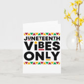 Juneteenth Vibes only Black History African Americ Kaart (Gele Bloem)