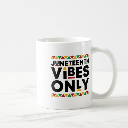 Juneteenth Vibes only Black History African Americ Koffiemok (Rechts)