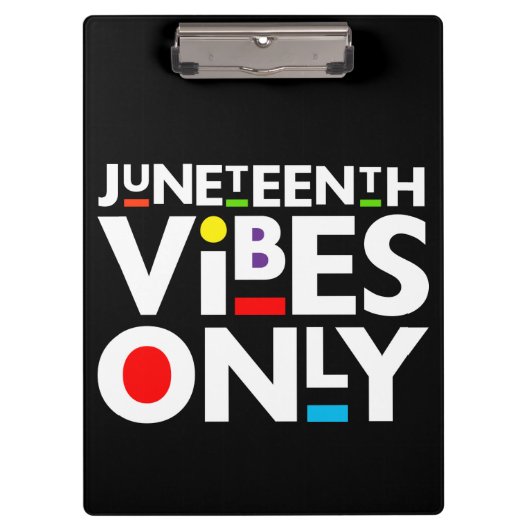 Juneteenth Vibes only Melanin Black Magic Klembord (Voorkant)