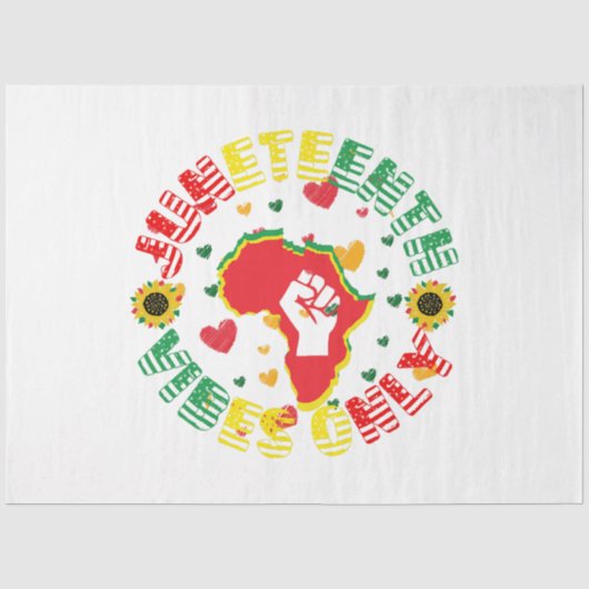 Juneteenth Vibes vieren alleen vrijheid! Tissuepapier (Voorkant)